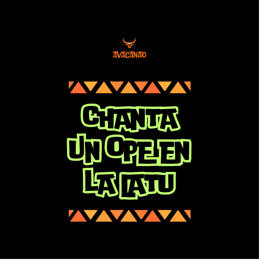 Polera Polo negra 100% algodón con frase típica chilena "Chanta un ope en la latu"