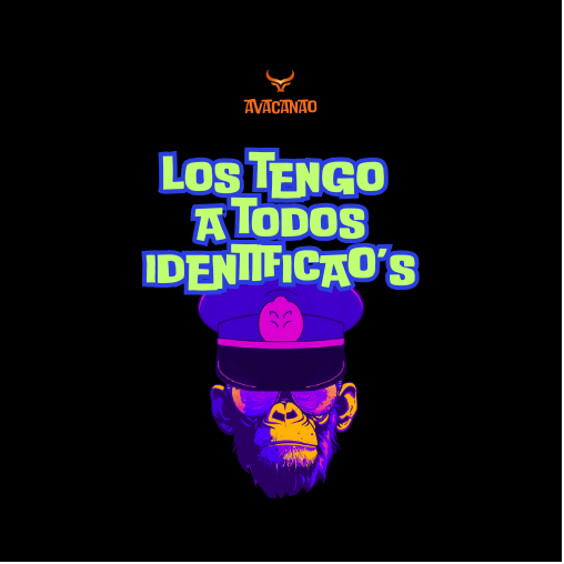Polera Polo 100% Algodón con frase típica chilena " los tengo a todos identificados "