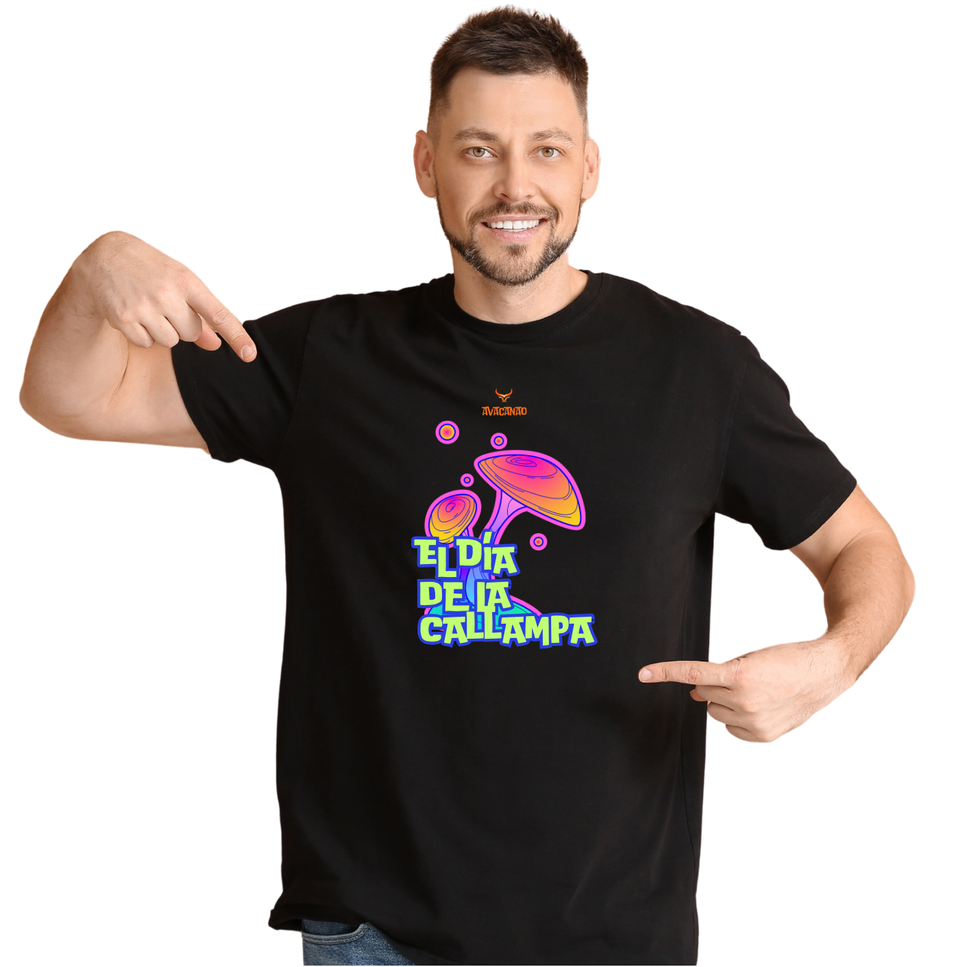 Polera Polo 100% algodón con frase típica chilena " El Día de la Callampa !