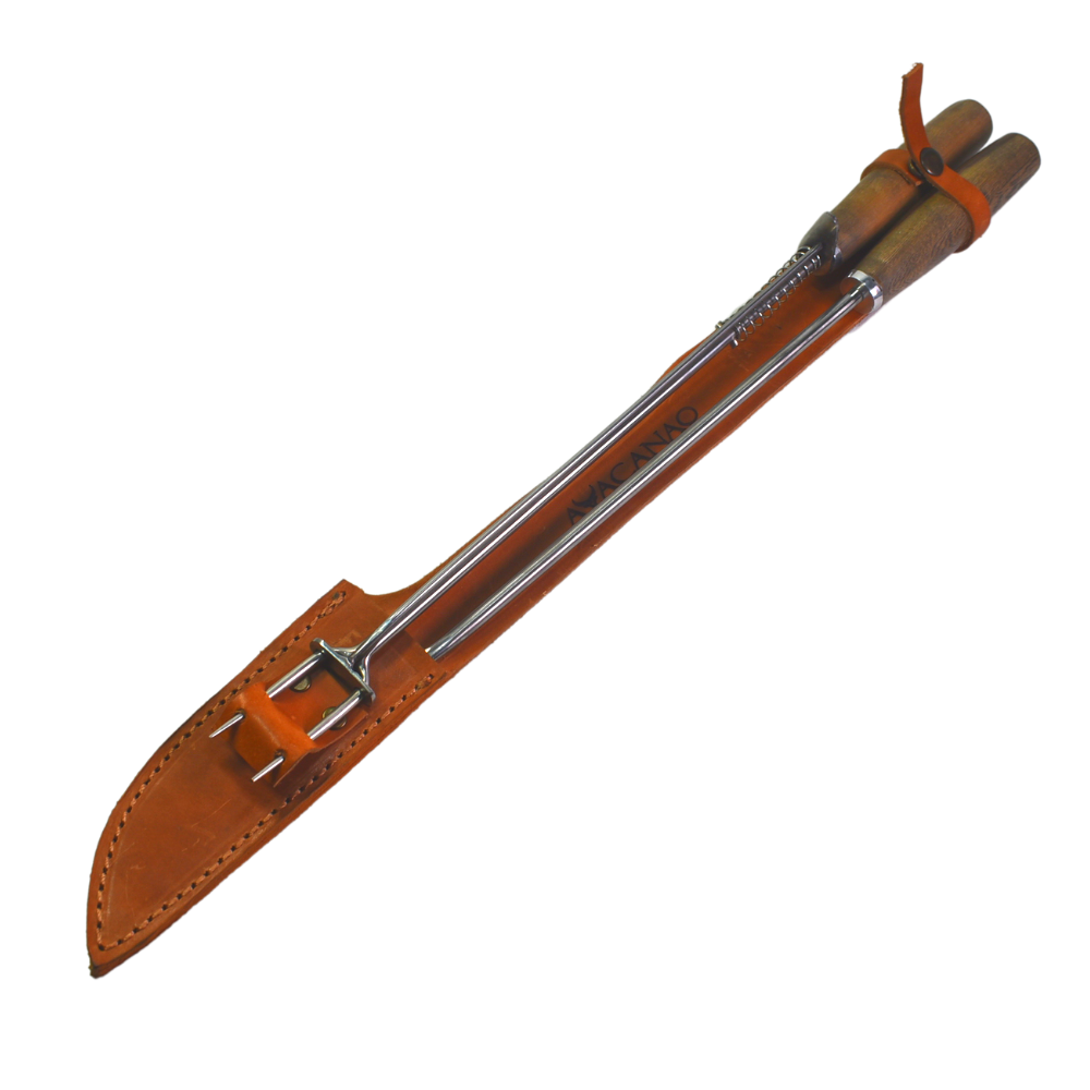 Set Parrillero Cuchillo más Tenedor con Expulsor de Carne