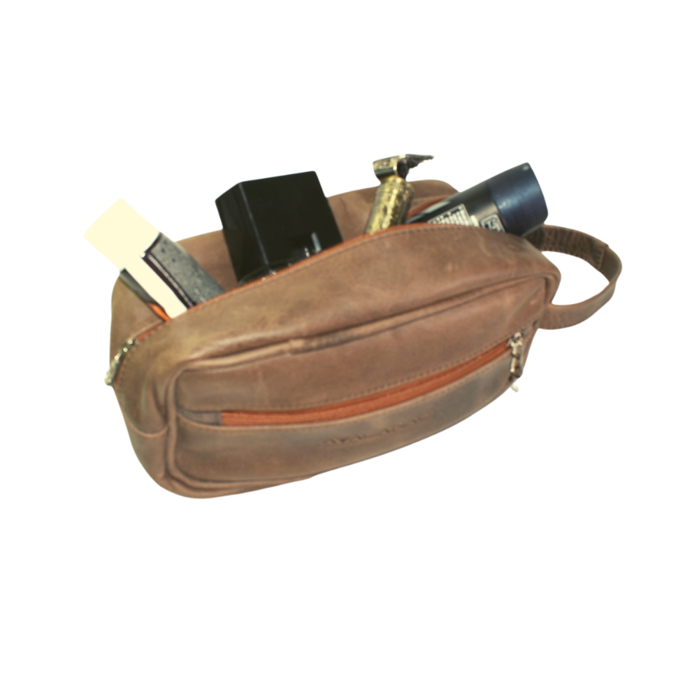 Neceser cuero graso hombre