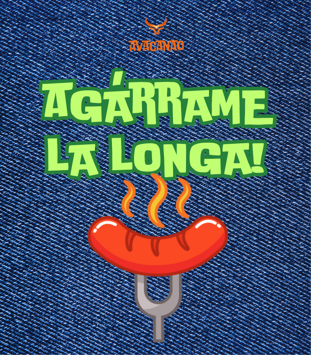 Pechera Jeans con frase típica chilena "Agárrame la longa"