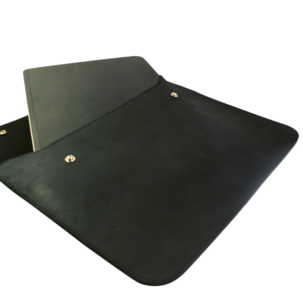 Porta Notebook Cuero Negro 33 x 22 cms