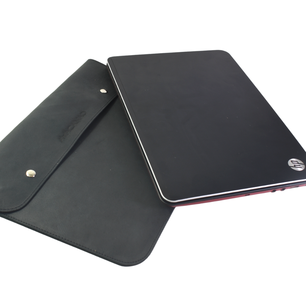 Porta Notebook Cuero Negro 33 x 22 cms