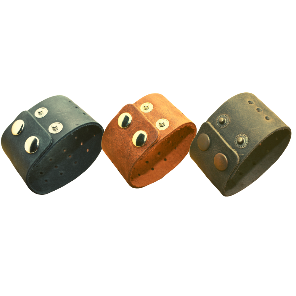 Pulsera Cuero Perforaciones