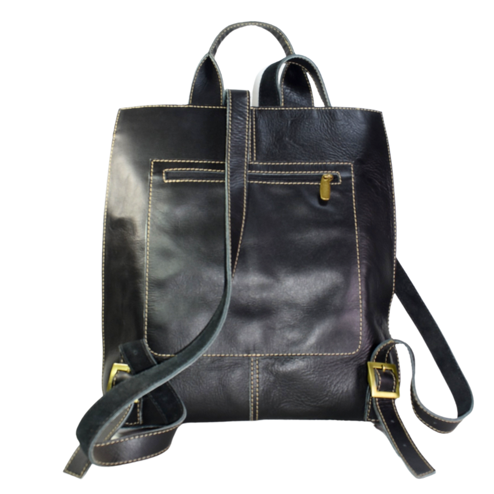 Cartera Mochila Cuero con Diseño