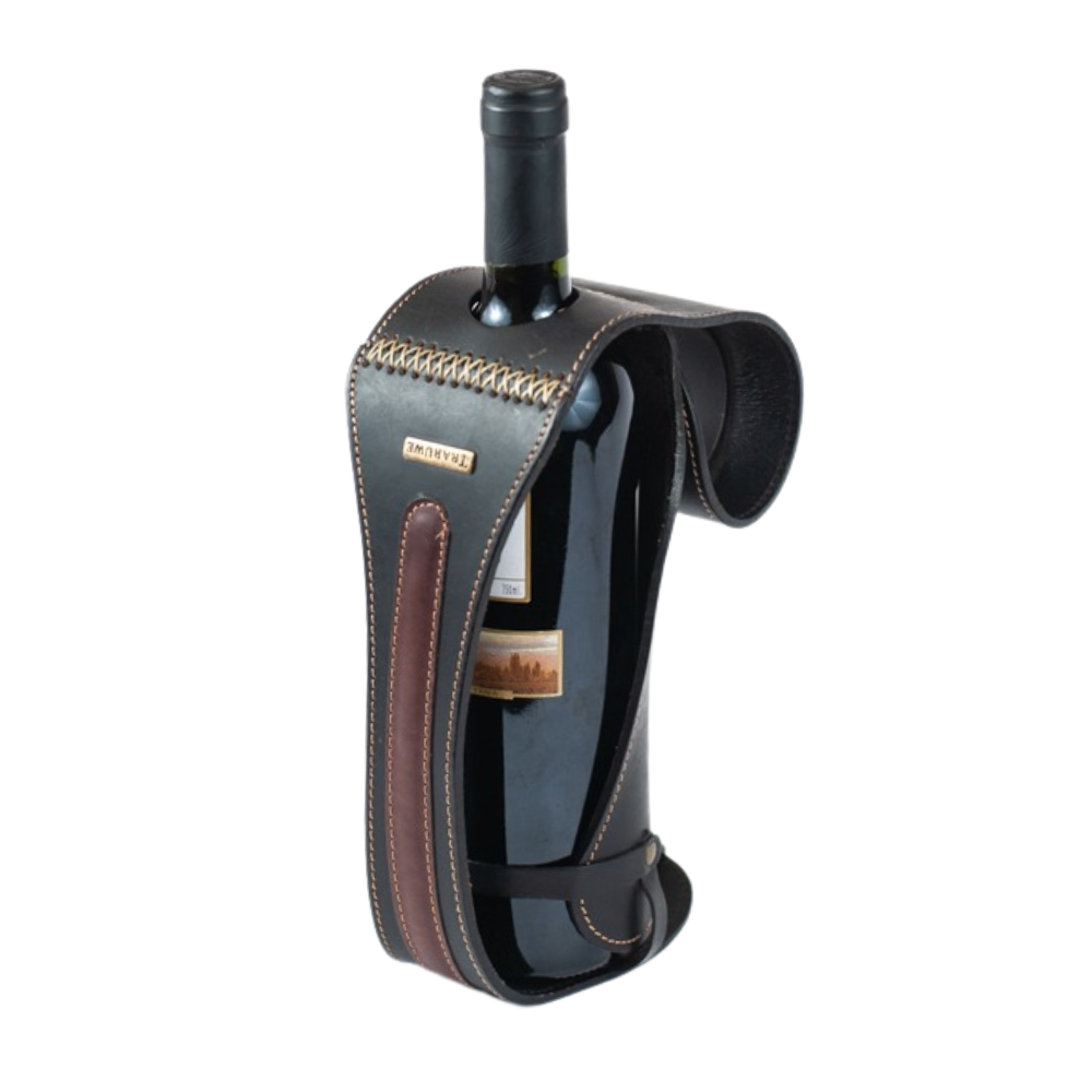 Porta Botella Servidor de Vino de Cuero