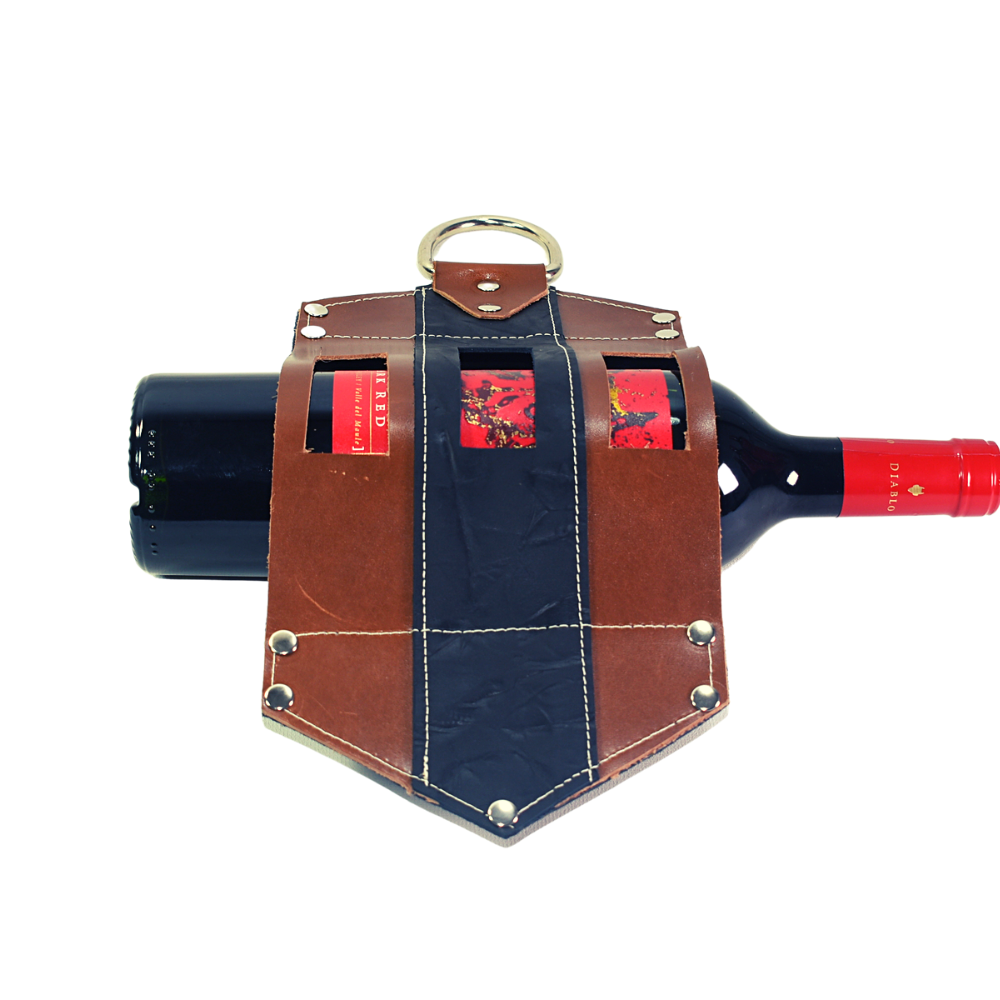 Porta Botella de Vino de Cuero - 1 Botella