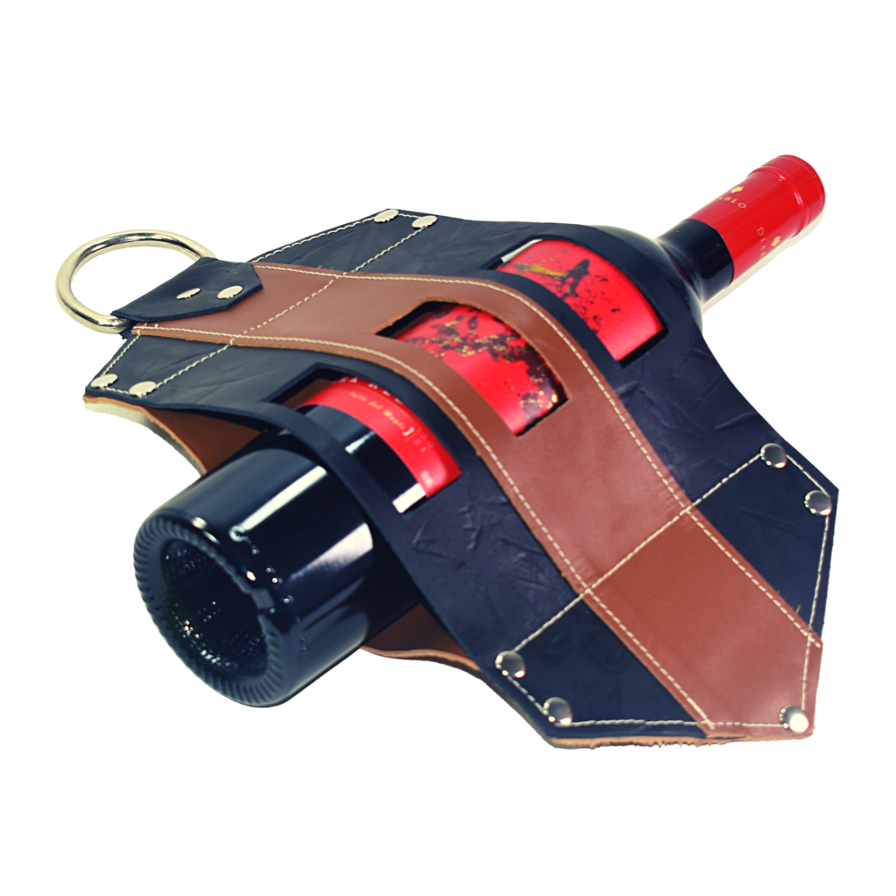 Porta Botella de Vino de Cuero - 1 Botella