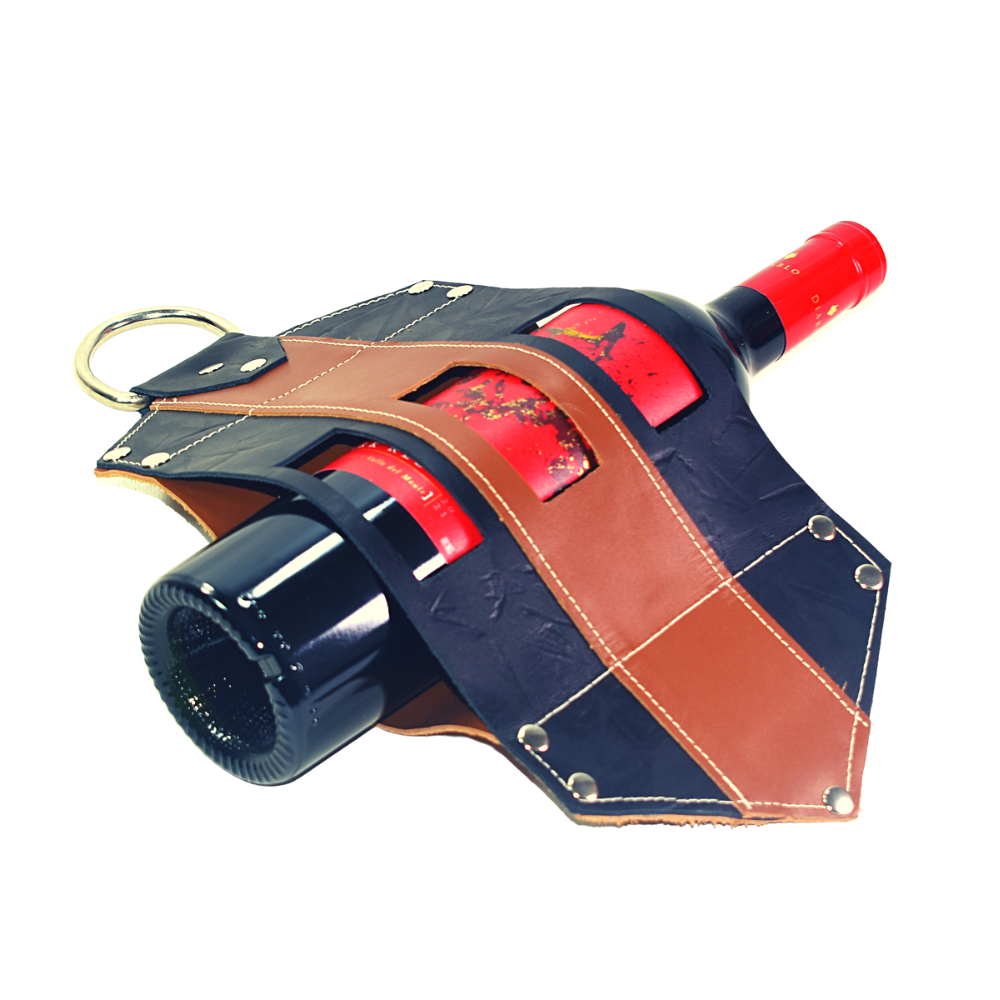 Porta Botella de Vino de Cuero - 1 Botella