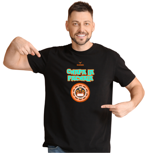 Polera Polo 100% Algodón con frase típica chilena "Chapa la Pachala!