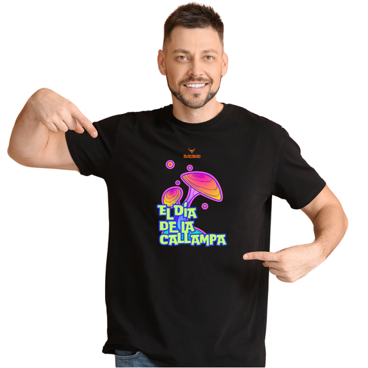 Polera Polo 100% algodón con frase típica chilena " El Día de la Callampa !