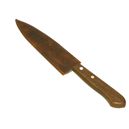 Cuchillo Carnicero Tramontina con Vaina de Cuero Hoja 8 cms