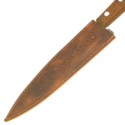 Cuchillo Carnicero Tramontina con Vaina de Cuero Hoja 8 cms