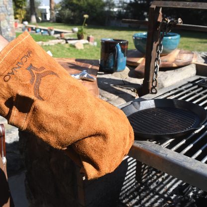 Par de Guantes Parrilleros Cuero Gamuza