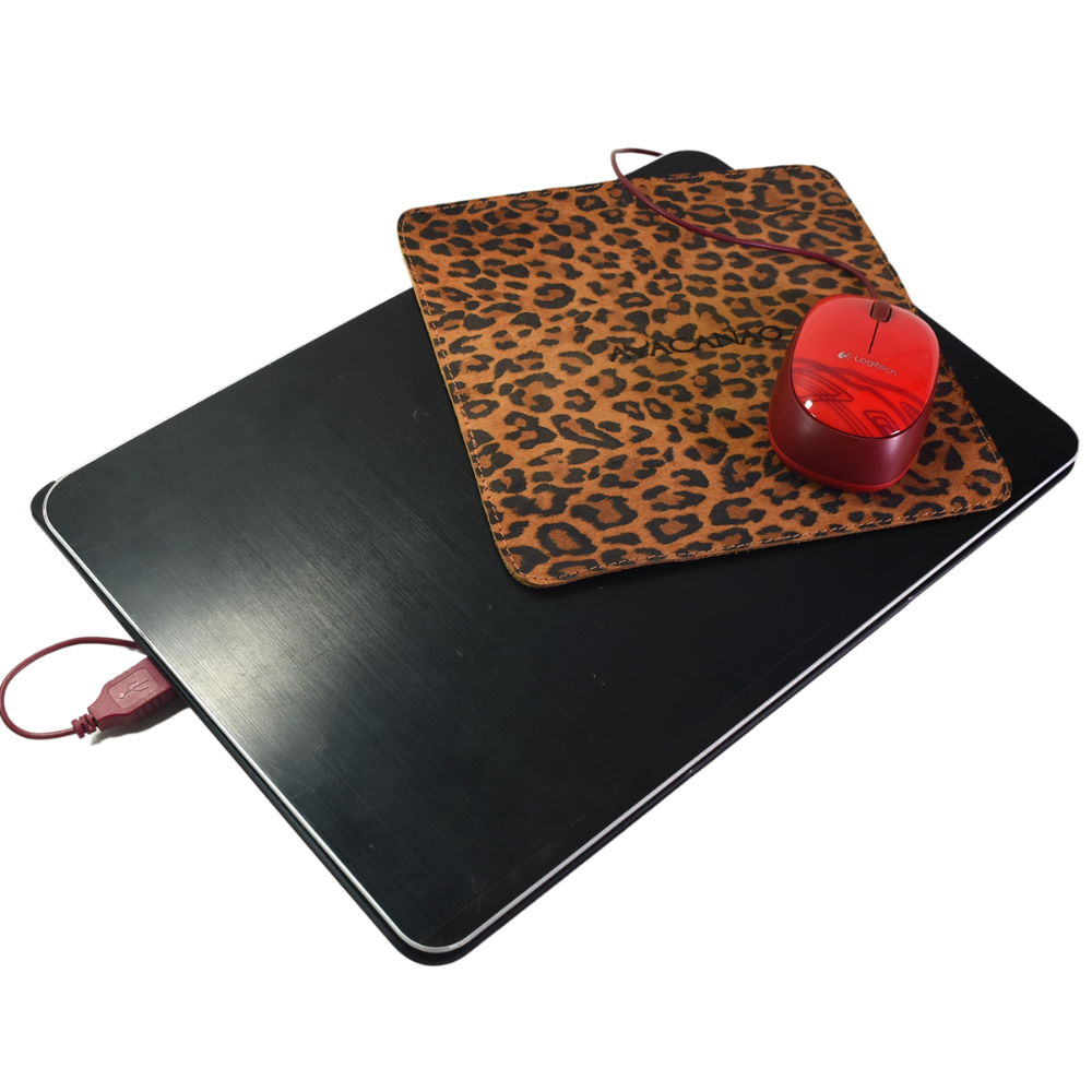 Mouse Pad Cuero Animal Print Mujer