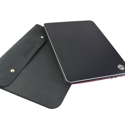 Porta Notebook Cuero Negro  33 x 22 cms