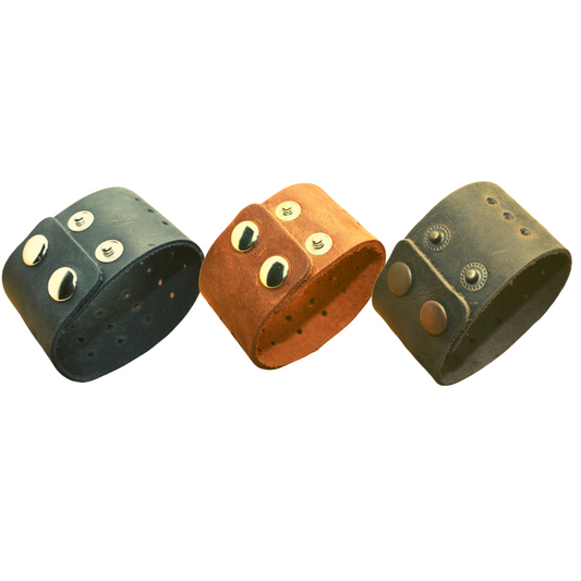 Pulsera Cuero Perforaciones