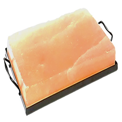 Tabla de Sal del Himalaya Rectangular con soporte y línea de jugos